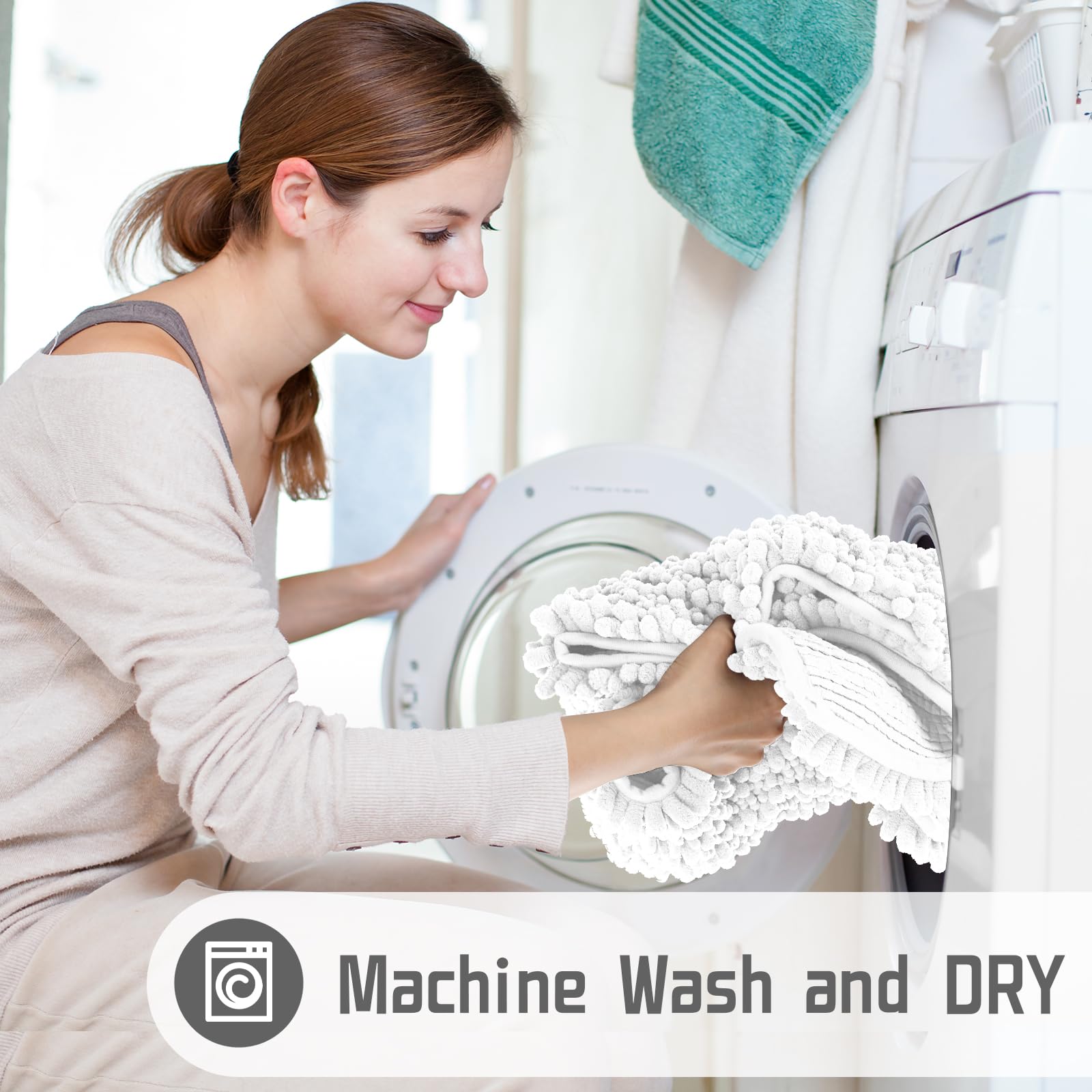 Yimobra Chenille Bath Rug, 60.2 X 24 Inches, Extra Soft & Comfortable Bathroom Mat Rugs, Large Size, Super Absorbent And Thick,